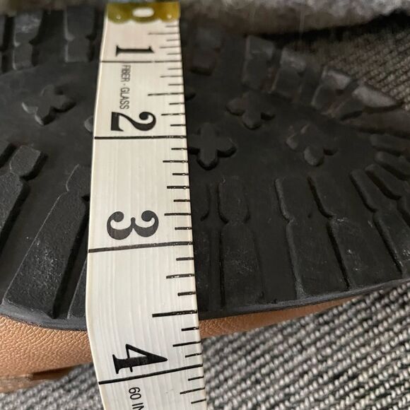 Textured leather heeled loafer 40 TAN - Picture 9 of 14